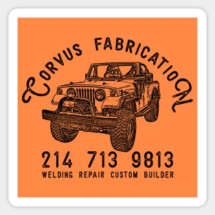Corvus Fabrication®, LLC (High Definition, Monochrome) Sticker